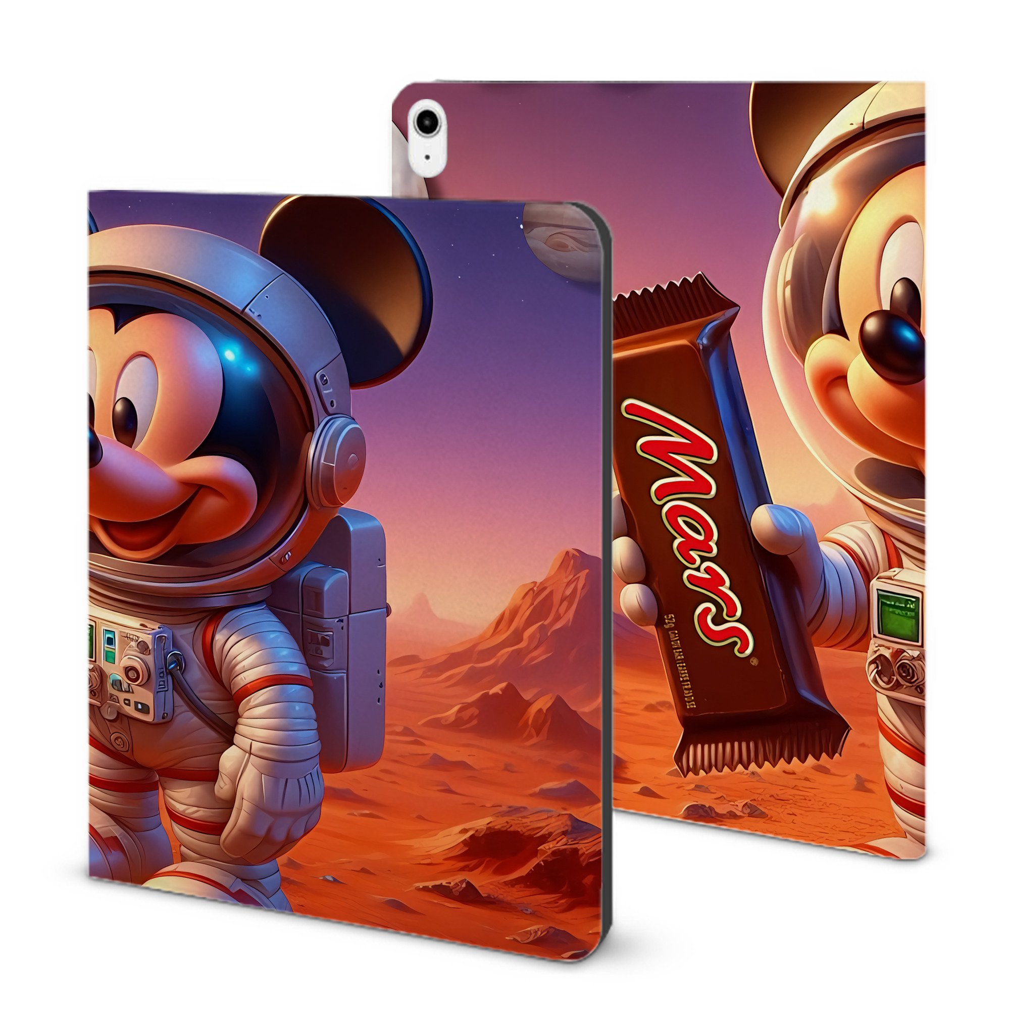 （画像用） ミッキーマウス Mickey Mouse IPadケース ペンホルダー付き ブックスタイルデザイン